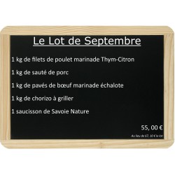 Le lot du Mois de Septembre