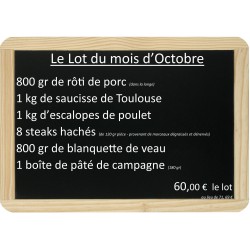 Le lot du Mois d'octobre