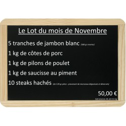 Le lot du Mois de Novembre